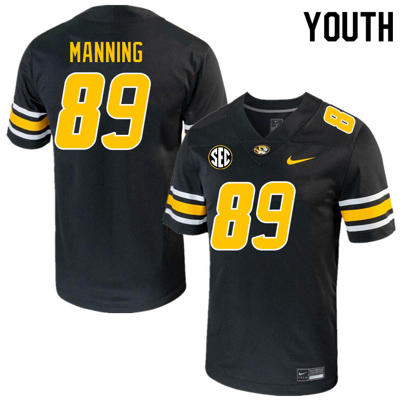 Youth #89 Micah Manning Missouri Tigers College 2023 Football Stitched Jerseys Sale-Black